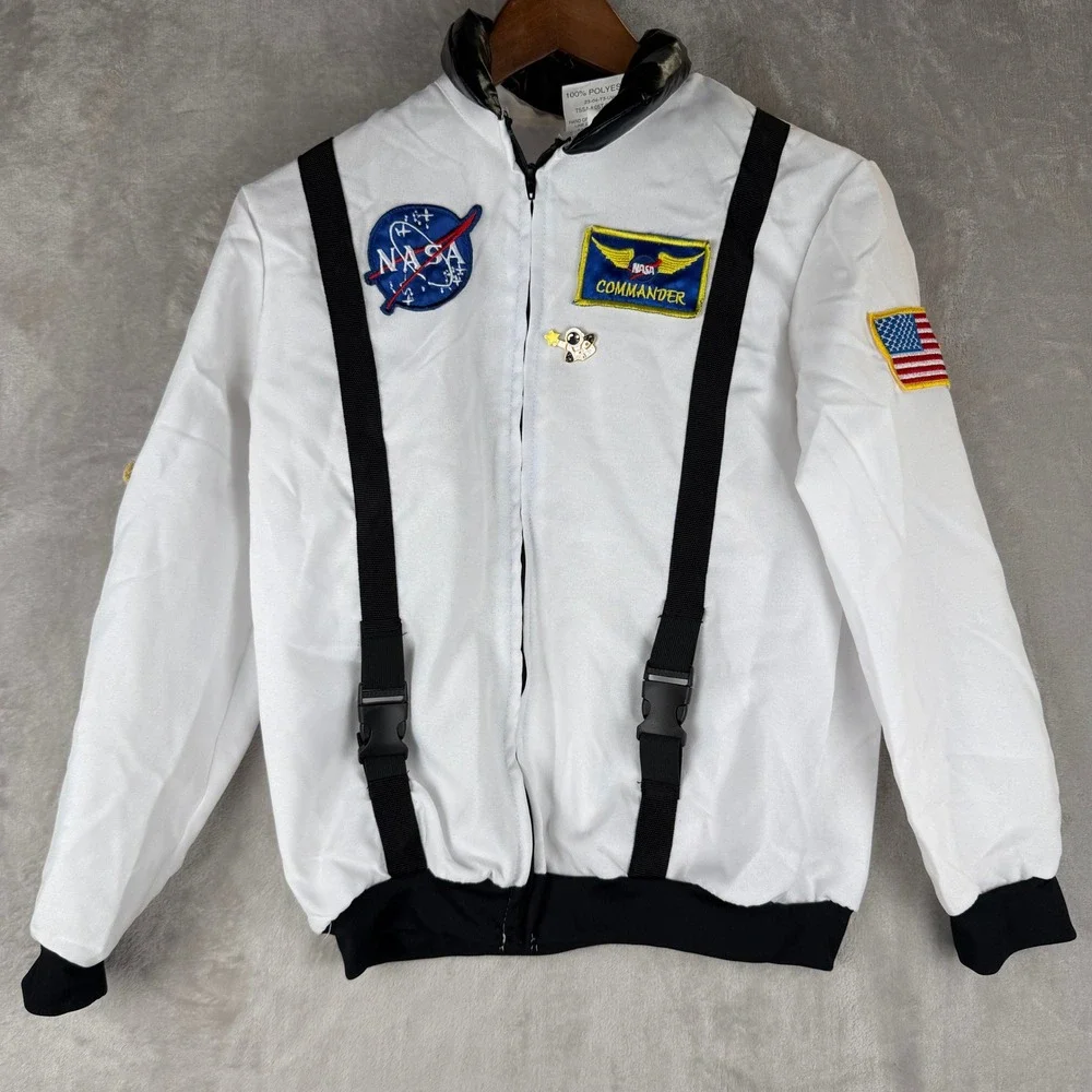 Underwraps Kids NASA Astronaut Commander Flight Jacket Costume White Size Medium